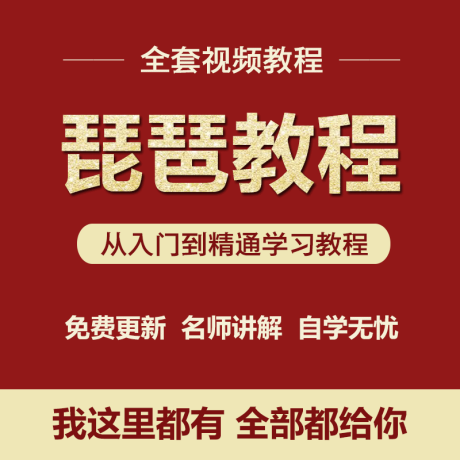 K045-琵琶教学视频教程零基础初学入门自学琵琶入门到精通琵琶在线课程