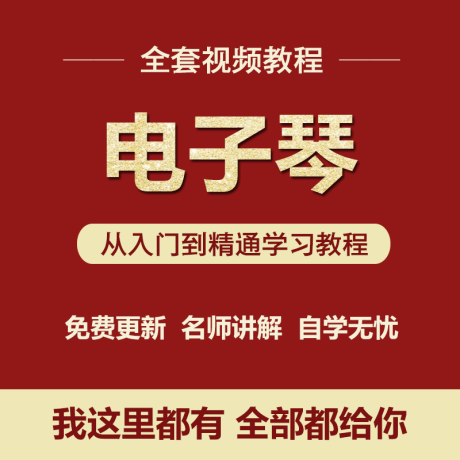 K028-电子琴入门自学视频教程网络课程零基础学习教学课程全套初学者