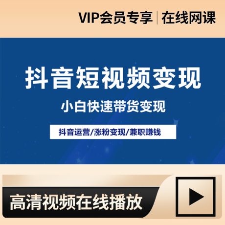 抖音快速变现_0基础运营短视频|抖音vlog|抖音电商||抖音变现|抖音涨粉